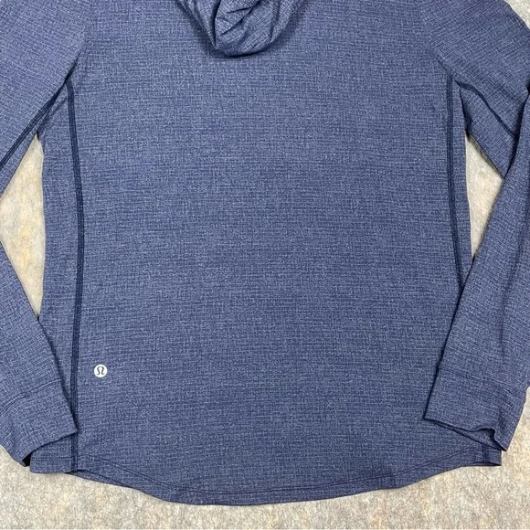 Lululemon Men’s Blue Pullover Lightweight Long Sleeve Hooded Top - Picture 12 of 14